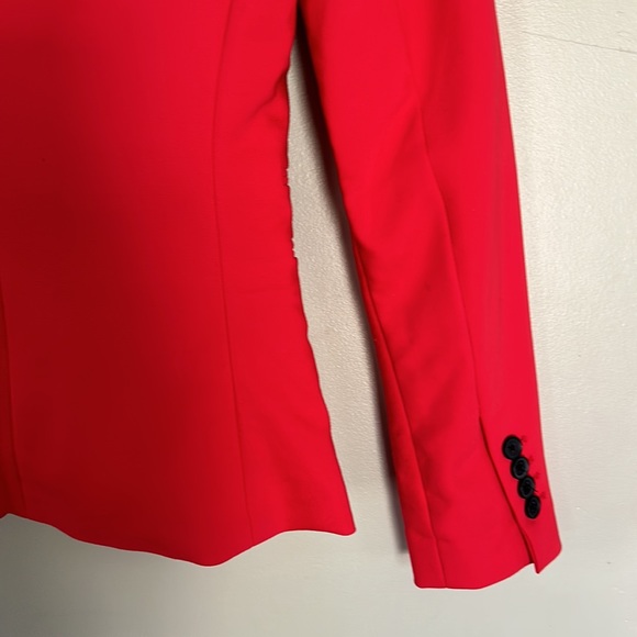 Express Notch Collar One Button Blazer - Cherry Red - 0 - Picture 13 of 16